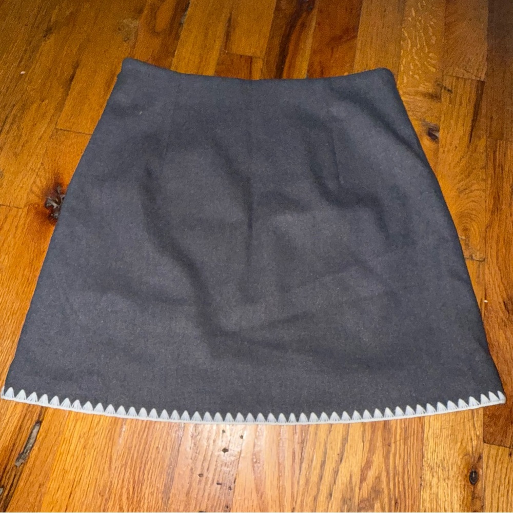 Elodie Charcoal Mini‎ Skirt with Zigzag Detail